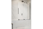 Parawan nawannowy Radaway Furo Black PND II 140, prawy, szkło przejrzyste, 140x150cm, przesuwny, profil czarny