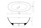 Umywalka stojąco-przyścienna Marmorin Wega 44 S, 44x30,5cm, bez przelewu, z płytką, biały połysk