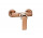 Bateria natryskowa Valvex Aurora Rose Gold, natynkowa, jednouchwytowa, rose gold