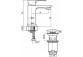 Bateria umywalkowa Valvex Loft, stojąca, wysokość 143mm, wylewka 112mm, korek click-clack, chrom