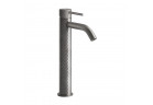Bateria umywalkowa Gessi Intreccio, stojąca, wysokość 305mm, krótka wylewka, bez korka, stal szczotkowana