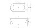 Wanna wolnostojąca Besco Zoya, prawa, 150x75cm, akrylowa, biała