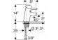 Bateria umywalkowa Geberit Bambini, stojąca, jednouchwytowa, dla dzieci