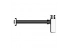 Syfon umywalkowy Gessi, 1 1/4", kwadratowy, Black Metal Brushed PVD