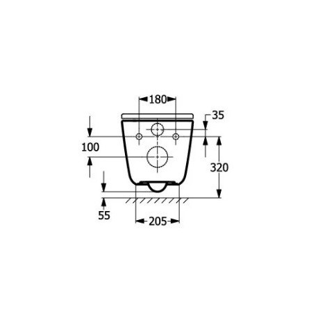 Miska Wc Podwieszana Roca Gap Square Rimless Compacto Cm Bia A