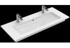 Umywalka meblowa Villeroy & Boch Venticello 100x50 cm z dwoma otworami na baterie - Stone White CeramicPlus