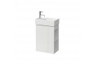 Szafka podumywalkowa Laufen Kartell by Laufen, 44cm, szklana półka, zawias z lewej, dla umywalki 815335, biały matowy