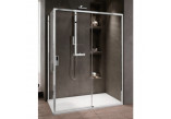 Drzwi prysznicowe do wnęki prawe Novellini Opera 2P 157-161x200cm szkło przeźroczyste, profil czarny mat