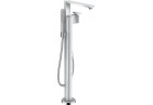 Bateria wannowa wolnostojąca Axor Edge, 2 wyjścia wody, szlif diamentowy, zestaw natryskowy, chrom