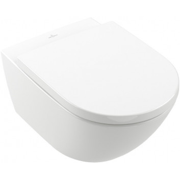 Miska wisząca WC Villeroy&Boch Subway 3.0, 56x37cm, bez kołnierza, TwistFlush, Weiss Alpin