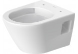 Miska toaletowa wisząca Duravit D-Neo Compact Rimless, 48x37cm, bez rantu spłukującego, 4,5 l, UWL klasa 1, biała