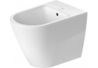Bidet stojący przyścienny Duravit D-Neo, 58x37cm, z przelewem, otwór na baterię biały
