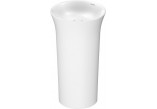 Umywalka wolnostojąca Duravit White Tulip, 500x900mm, okrągła, bez przelewu, podłączenie do ściany, biała