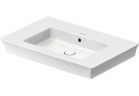 Umywalka wisząca/meblowa Duravit White Tulip, 75x49cm, z przelewem, bez otworu na baterię, biała