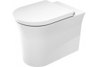 Miska toaletowa stojąca Duravit White Tulip Rimless, 58x37cm, bez rantu spłukującego, odpływ poziomy, biała