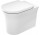 Miska toaletowa stojąca Duravit White Tulip Rimless, 58x37cm, bez rantu spłukującego, odpływ poziomy, biała