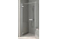 Drzwi prysznicowe Kermi Tusca, wahadłowe, 900mm, zawias i profile przyścienne, lewe, profil srebrny połysk