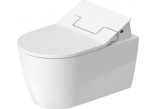 Miska toaletowa wisząca Duravit ME by Starck Rimless, 57x37cm, dla deski SensoWash, bez rantu spłukującego, mocowanie Durafix, HygieneFlush, powłoka HygieneGlaze, biała