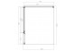Prostokątna kabina prysznicowa Omnires Manhattan, 90x100cm, drzwi uchylne, szkło transparentne, profil czarny mat