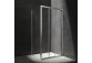Półokrągła kabina prysznicowa Omnires Bronx, 90x90cm, drzwi przesuwne, szkło transparentne, profil chrom