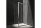 Kwadratowa kabina prysznicowa Omnires Bronx, 80x80cm, drzwi przesuwne, szkło transparentne, profil chrom