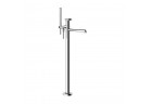 Bateria wannowa wolnostojąca Gessi Anello, 2 wyjścia wody, zestaw natryskowy, Warm Bronze Brushed PVD