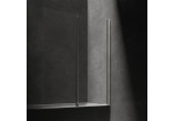 Parawan nawannowy Omnires Kingston, 120cm, montaż uniwersalny, drzwi składane wahadłowe, szkło transparentne, profil chrom