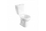 Zestaw kompakt WC miska ze spłuczką Koło Rekord, 64x35,5cm, Rimfree, bez rantu spłukującego, odpływ poziomy, doprowadzenie boczne, biały