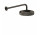 Deszczownica Gessi Inciso, średnica 218mm, ramię ścienne 389mm, aged bronze