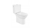 Zestaw kompakt WC miska ze zbiornikiem i deską Roca Debba Round, 65,5x35,5cm, Rimless, biała