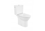 Zestaw kompakt WC miska ze zbiornikiem i deską Roca Debba Round, 65,5x35,5cm, Rimless, biała