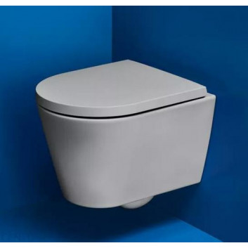 Miska wisząca WC Laufen Kartell by Laufen, 49x37cm, rimless, zaokrąglona, biały