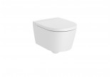 Miska WC wisząca Roca Inspira Rimless Compacto 37x48 cm, biały mat