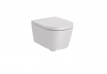 Miska WC wisząca Roca Inspira Rimless Compacto 37x48 cm, perłowy