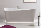 Wanna wolnostojąca z hydromasażem narożna prawa Novellini Infinitive Natural Air, 170x75cm, konglomerat Novotech, z armaturą, biały mat/perla