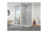 Kabina prysznicowa SanSwiss Cadura CA1C+CAT1 - prawa, 100x100x100x200cm. Drzwi wahadłowe jednoczęściowe z profilem przyściennym + ścianka boczna, szkło przezroczyste, rozsuwane, profil biały