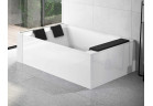Wanna narożna z hydromasażem Novellini Divina Dual Natural Air, 190x140cm, montaż lewy, ze stelażem, system przelewowy, bez obudowy, biały połysk