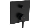 Bateria wannowa Hansgrohe Finoris, podtynkowa, jednouchwytowa, przełącznik ciśnieniowy, czarny mat