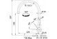 Bateria kuchenna Franke Eos Neo, wysokość 433mm, wyciągana wylewka, czarna stal szlachetna