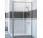Drzwi prysznicowe Huppe Classics 2, 120cm, suwane 1-częściowe ze stałym segmentem, Anti-Plaque, profil srebrny połysk