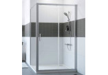 Drzwi prysznicowe Huppe Classics 2, 120cm, suwane 1-częściowe ze stałym segmentem, Anti-Plaque, profil srebrny połysk