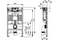 Uniwersalny stelaż podtynkowy WC TECEprofil, wysokość 820mm, spłuczka uruchamiana z przodu lub z góry