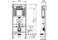 Uniwersalny stelaż podtynkowy WC TECEbase, wysokość 1120mm, spłuczka uruchamiana z przodu lub z góry