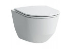 Miska WC Laufen Pro A wisząca, 36 x 53 cm, Rimless  z deską wolnoopadającą Slim - biała
