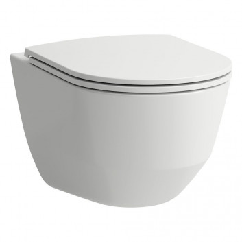 Zestaw miska wisząca WC z deską wolnoopadającą Laufen Palomba/INO, 54x36,5cm, Rimless, biały