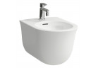 Bidet podwieszany Laufen The New Classic, 53x37cm, przelew, otwór na baterię, biały mat