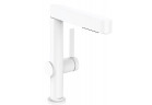 Bateria umywalkowa Hansgrohe Finoris, stojąca, jednouchwytowa wyciągana wylewka 2jet, wysokość 248mm, komplet odpływowy push-open, biały mat