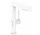Bateria umywalkowa Hansgrohe Finoris, stojąca, jednouchwytowa wyciągana wylewka 2jet, wysokość 248mm, komplet odpływowy push-open, biały mat