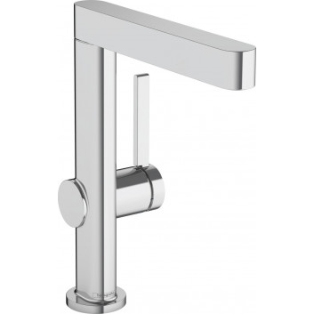 Bateria umywalkowa Hansgrohe Finoris, stojąca, obracana wylewka, wysokość 248mm, komplet odpływowy push-open, chrom