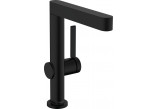 Bateria umywalkowa Hansgrohe Finoris, stojąca, obracana wylewka, wysokość 248mm, komplet odpływowy push-open, czarny mat